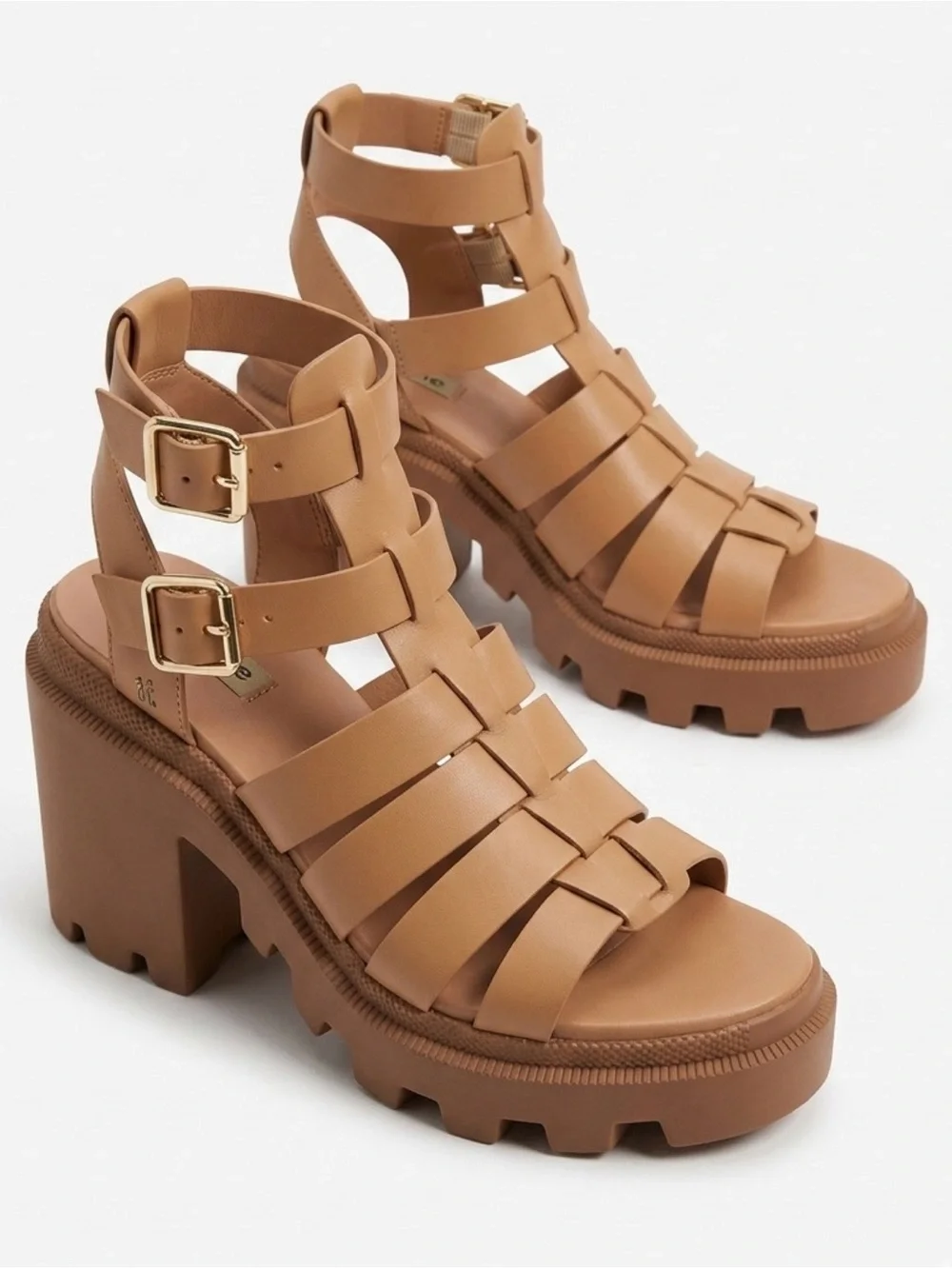Steve Madden Tan Gladiator Platform Sandal